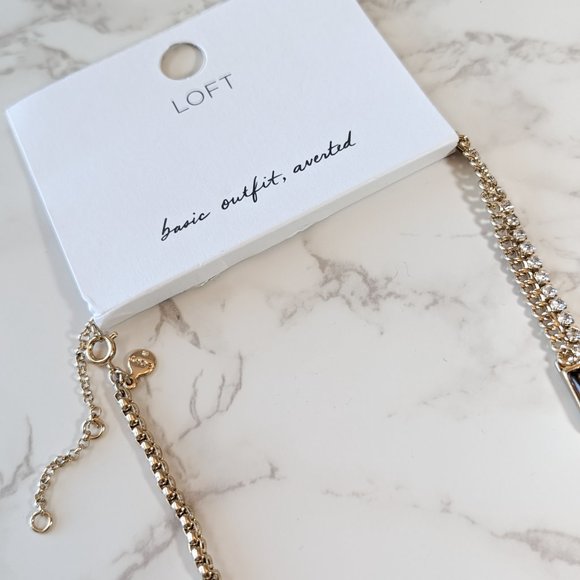 LOFT Stone Chain Necklace - Picture 5 of 9